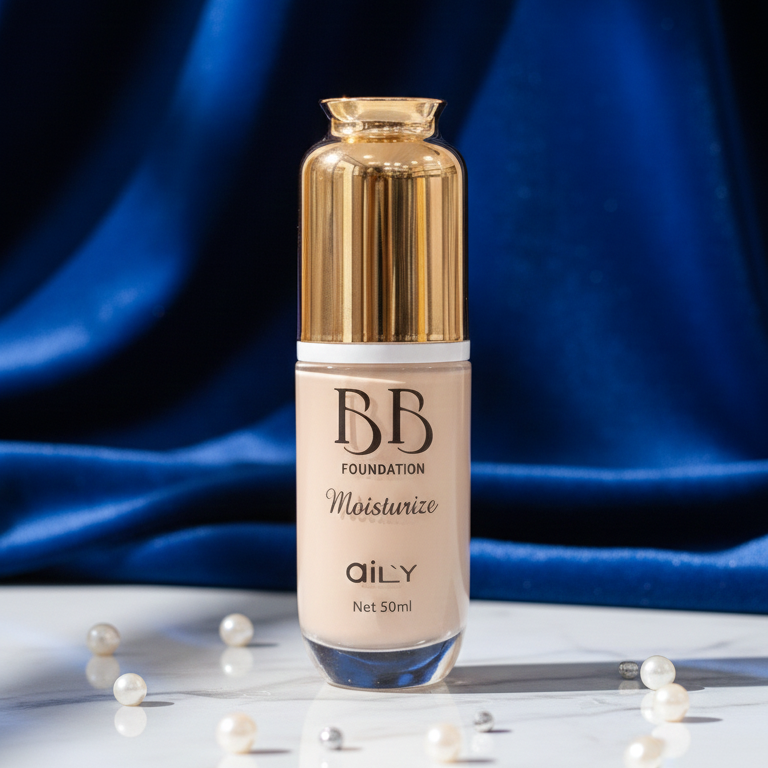 Aily BB Foundation – Moisturizing Liquid Foundation for Smooth, Natural &amp; Hydrating Coverage (50ml)