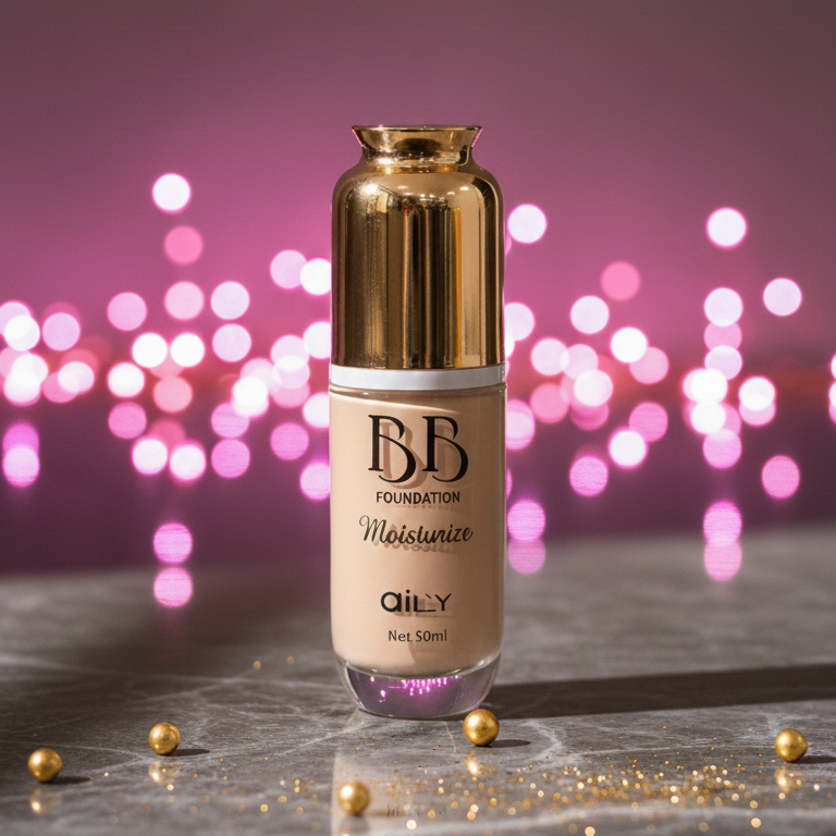 Aily BB Foundation – Moisturizing Liquid Foundation for Smooth, Natural &amp; Hydrating Coverage (50ml)